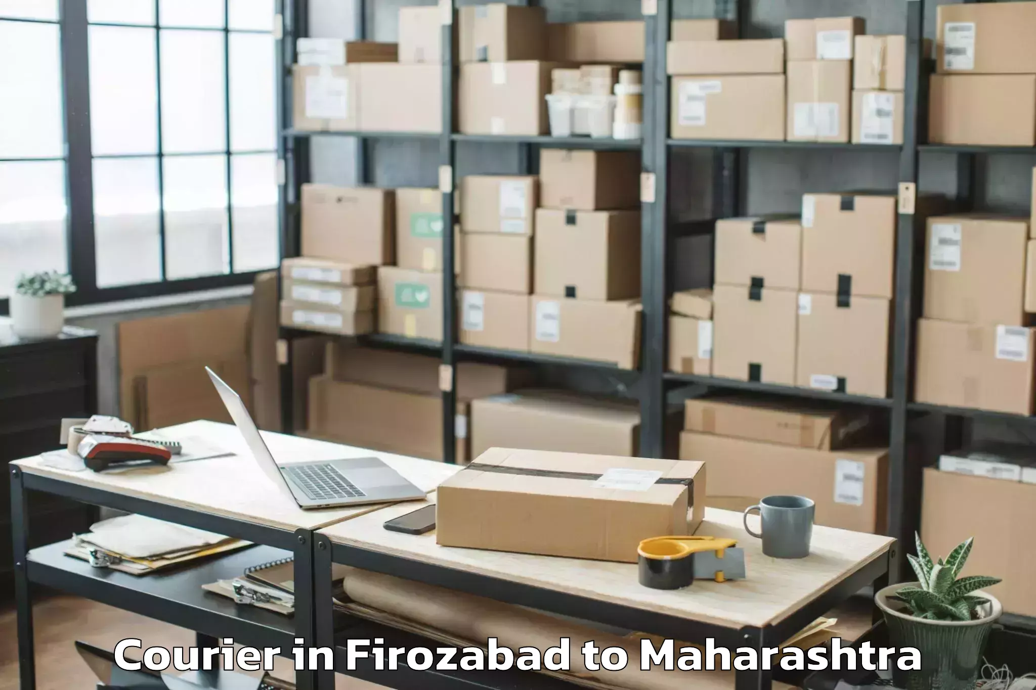 Top Firozabad to Mhasala Courier Available